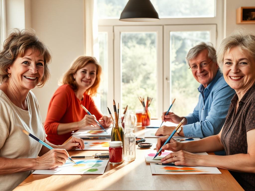 Gruppenworkshop für Erwachsene im mittleren Alter